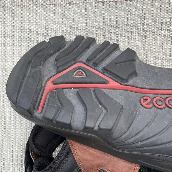 ECCO preceptor Mens Size 11 Outdoor Sandals Brown Leather Adjustable Hiking EU45